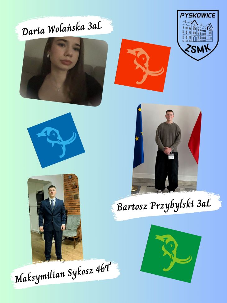 plakat ze zdjęciami członków samorządu