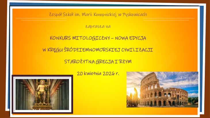 plakat zapraszający do udziału w&nbsp;konkursie 20 kwietnia 2026